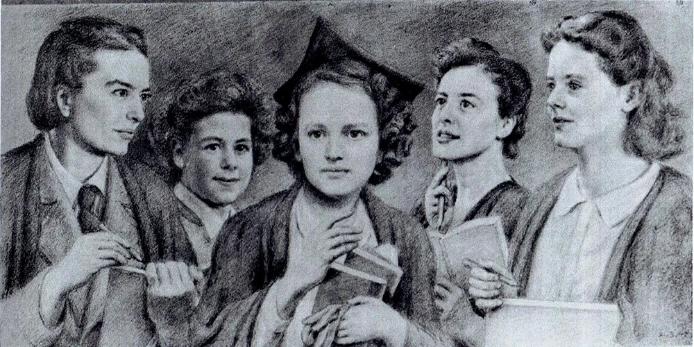 La Figlia Luise e amici all'università